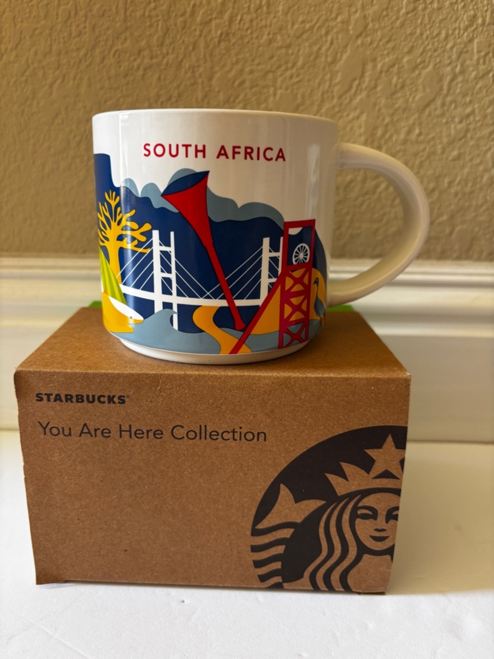 Starbucks South Africa Mug - Navy, Red, Yellow & Green